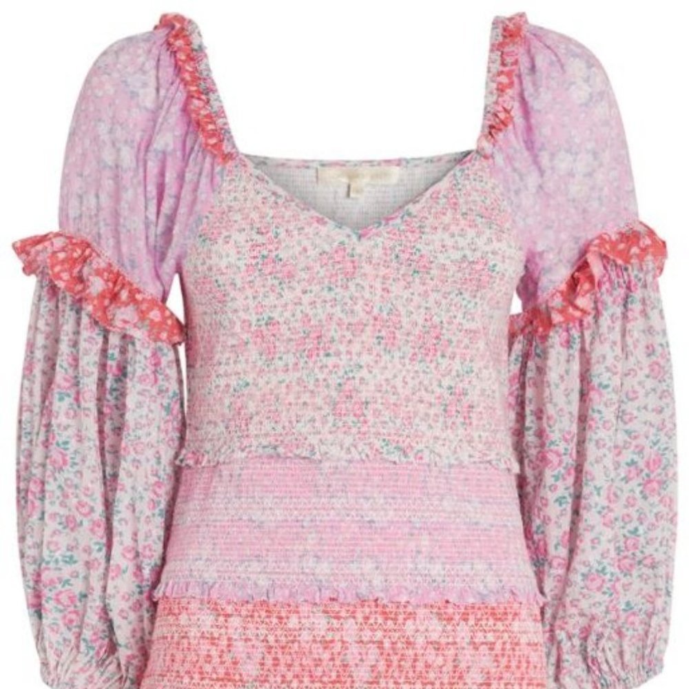 Loveshackfancy Ensley Mini Dress pink